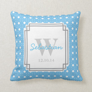 Almofada Travesseiro decorativo personalizado modelado azul