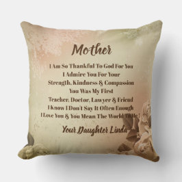 Almofada Travesseiro decorativo Personalizar Fotografia Mãe