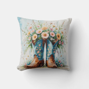 Almofada Travesseiro decorativo personalizável da Cowgirl  