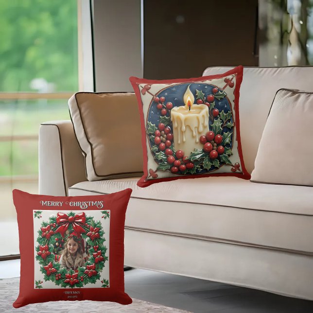 Almofada Travesseiro decorativo Personalizável da Vela de N (Criador carregado)