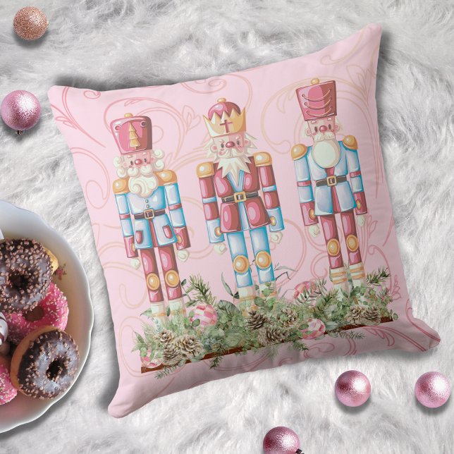 Almofada Travesseiro decorativo Pink Christmas Nutcracker T (Criador carregado)