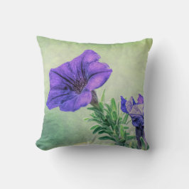 Almofada Travesseiro decorativo Pintado de Petunia Púrpura