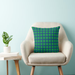 Almofada Travesseiro decorativo Polkadot Verde e Teal
