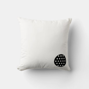 Almofada travesseiro decorativo Pontos Pretos Branco