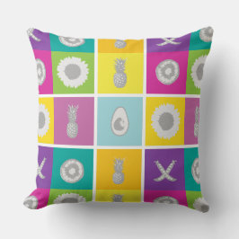 Almofada Travesseiro decorativo pop Art Botânico & Fruta