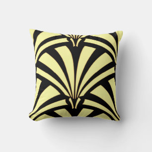 Almofada Travesseiro decorativo preto & amarelo do design