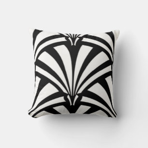 Almofada Travesseiro decorativo preto & branco do art deco