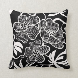 Almofada Travesseiro decorativo preto e branco