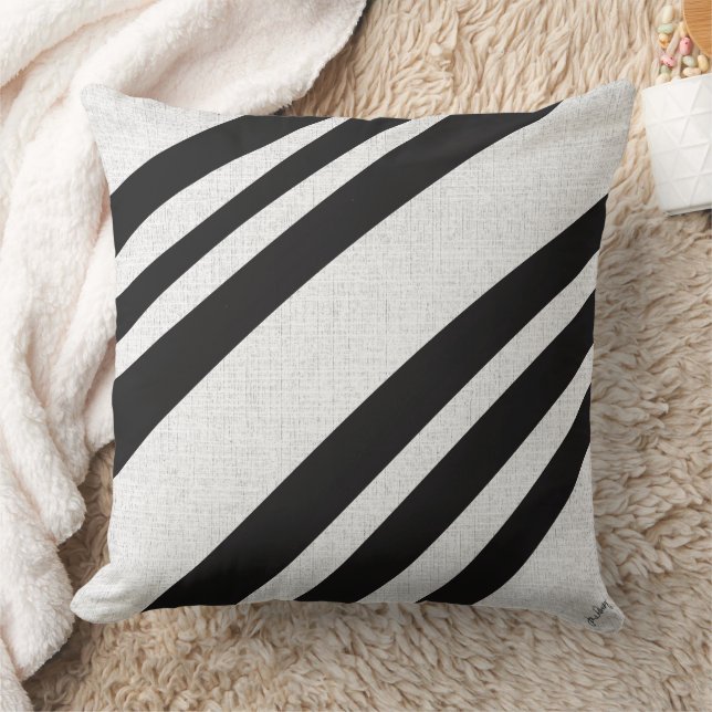Almofada Travesseiro decorativo preto e branco (Cobertor)