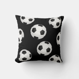Almofada travesseiro decorativo preto e branco da bola de f