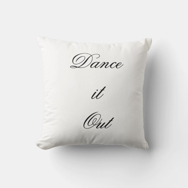 Almofada Travesseiro decorativo preto e branco da dança (Frente)