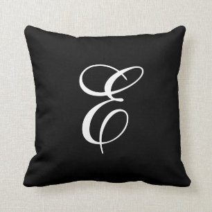 Almofada Travesseiro decorativo preto e branco elegante do