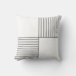 Almofada Travesseiro decorativo preto e branco moderno