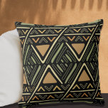 Almofada Travesseiro decorativo Preto Padrão de Lama de Boh<br><div class="desc">O padrão moderno de decor em casa com motivos étnicos. Trendy Bohemian Interior impressão. Design de seta zag Zig.</div>