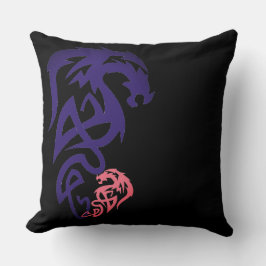 Almofada Travesseiro decorativo preto simples de dragão úni