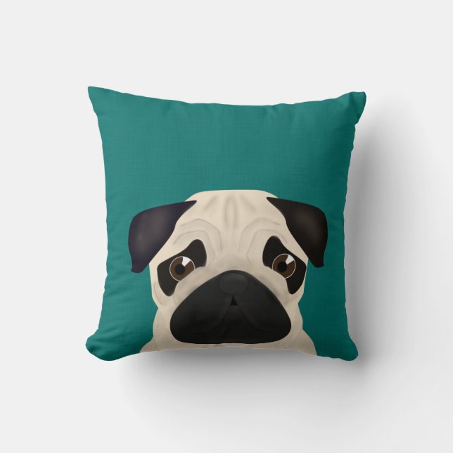 Almofada Travesseiro decorativo Pug (Frente)