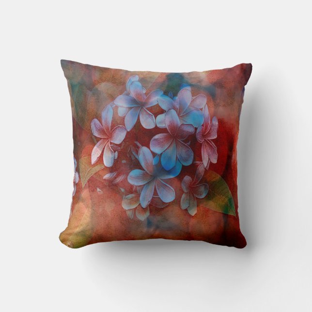 Almofada Travesseiro decorativo - Pulmaria de Aquarela - Mu (Frente)