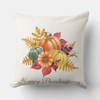 Almofada Travesseiro decorativo Pumpkins de Ação de Graças