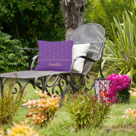 Almofada Travesseiro decorativo púrpura de círculo de aquar