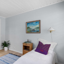 Travesseiro decorativo púrpura de papoila de flore