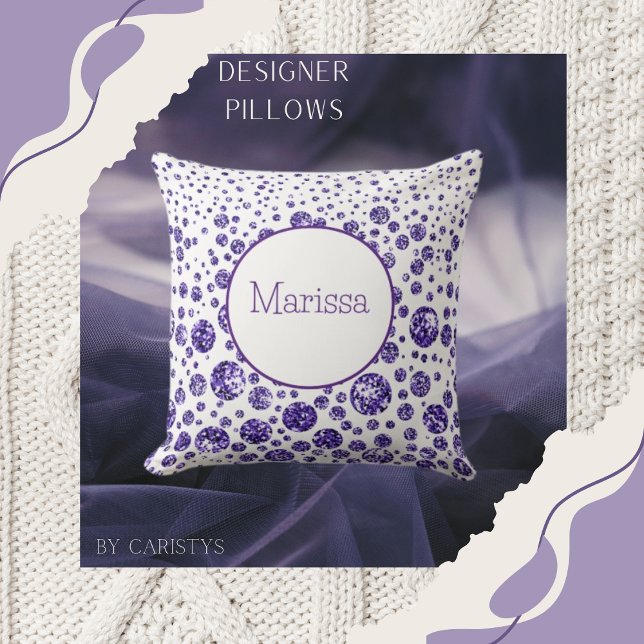 Almofada Travesseiro decorativo Púrpura Personalizado (Criador carregado)