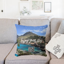 Almofada Travesseiro decorativo QR de aluguel de airbnb par
