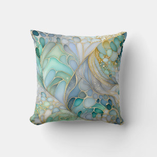 Almofada Travesseiro decorativo quadrado Abstrato de tinta