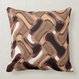 Almofada Travesseiro decorativo Quadrado de Café e Caramelo