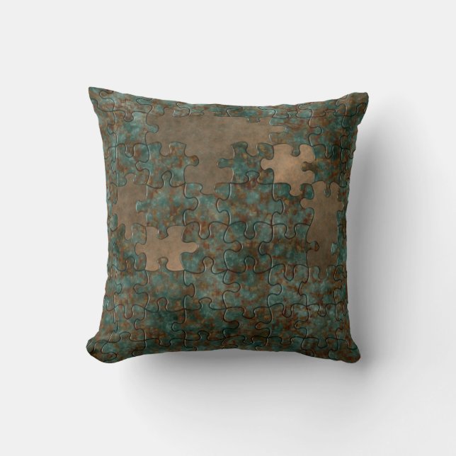 Almofada travesseiro decorativo quebra-cabeça (Frente)