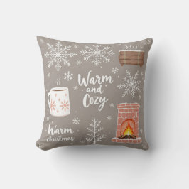 Almofada Travesseiro decorativo quente e ensopado de invern