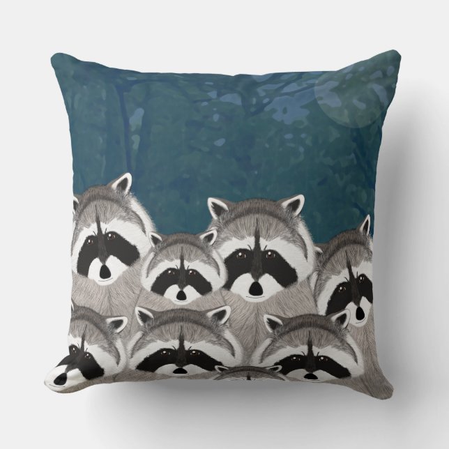 Almofada Travesseiro decorativo Raccoons (Frente)