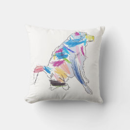 Almofada Travesseiro decorativo Rainbow Dog