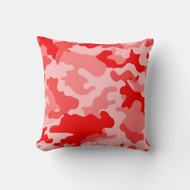 Almofada Travesseiro decorativo Red Camo (Frente)