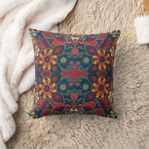 Almofada Travesseiro decorativo Red Paisley dos Campos de M