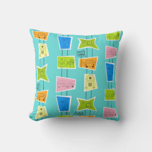 Almofada Travesseiro decorativo Retro Atomic Kitsch