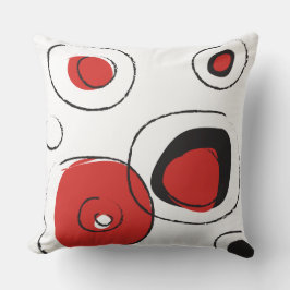 Almofada TRAVESSEIRO DECORATIVO retroDESIGN DOTS VERMELHO