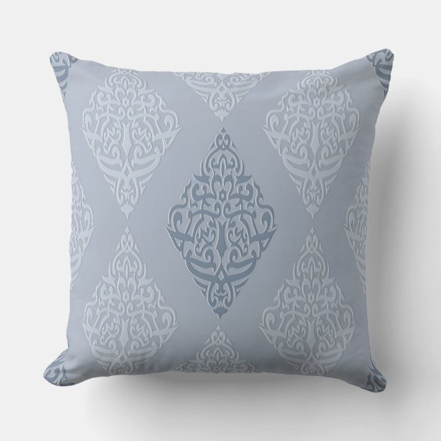 Almofada Travesseiro Decorativo Reversível Blue Chambray (Frente)