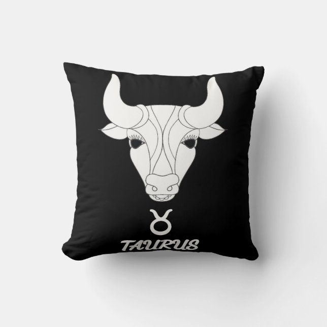 Almofada Travesseiro decorativo Reversível Taurus Silhouett (Frente)