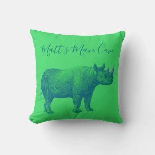 Almofada Travesseiro decorativo Rino Man Cave