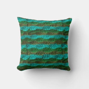 Almofada Travesseiro decorativo - Ripais Verdes em Crochet