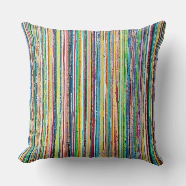 Almofada Travesseiro decorativo Rolo Rainbow 20 x 20 Poly (Frente)