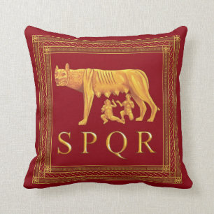 Almofada Travesseiro decorativo romano do lobo de