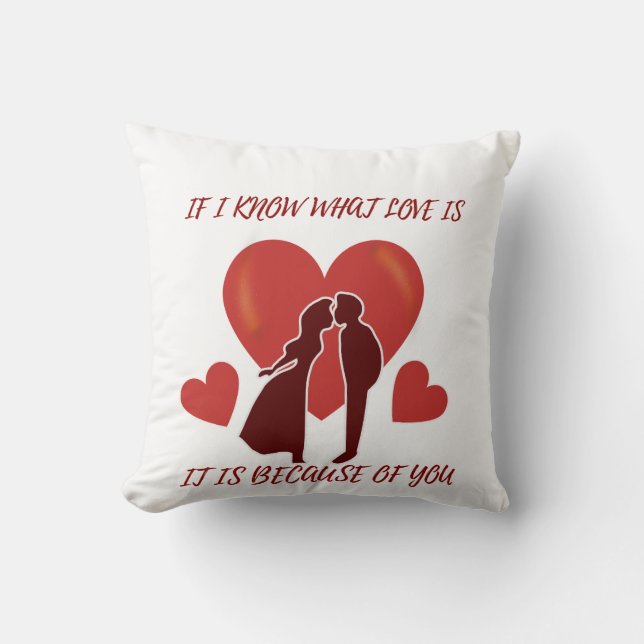 Almofada Travesseiro decorativo Romântico (Frente)