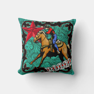 Almofada Travesseiro decorativo Roping da vitela da