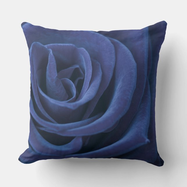 Almofada Travesseiro decorativo Rosa azul (Frente)