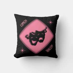 Almofada Travesseiro decorativo Rosa de Máscaras Feliz do