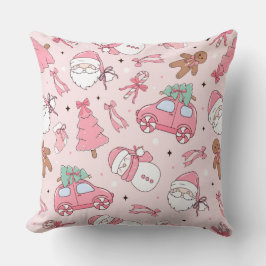 Almofada Travesseiro decorativo Rosa de Natal Sem Costura