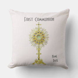 Almofada Travesseiro decorativo rosa de primeira comunhão d