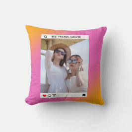 Almofada travesseiro decorativo rosa do melhor amigo fotogr