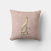 Travesseiro Decorativo Rosa Dourado Rose Art Déco